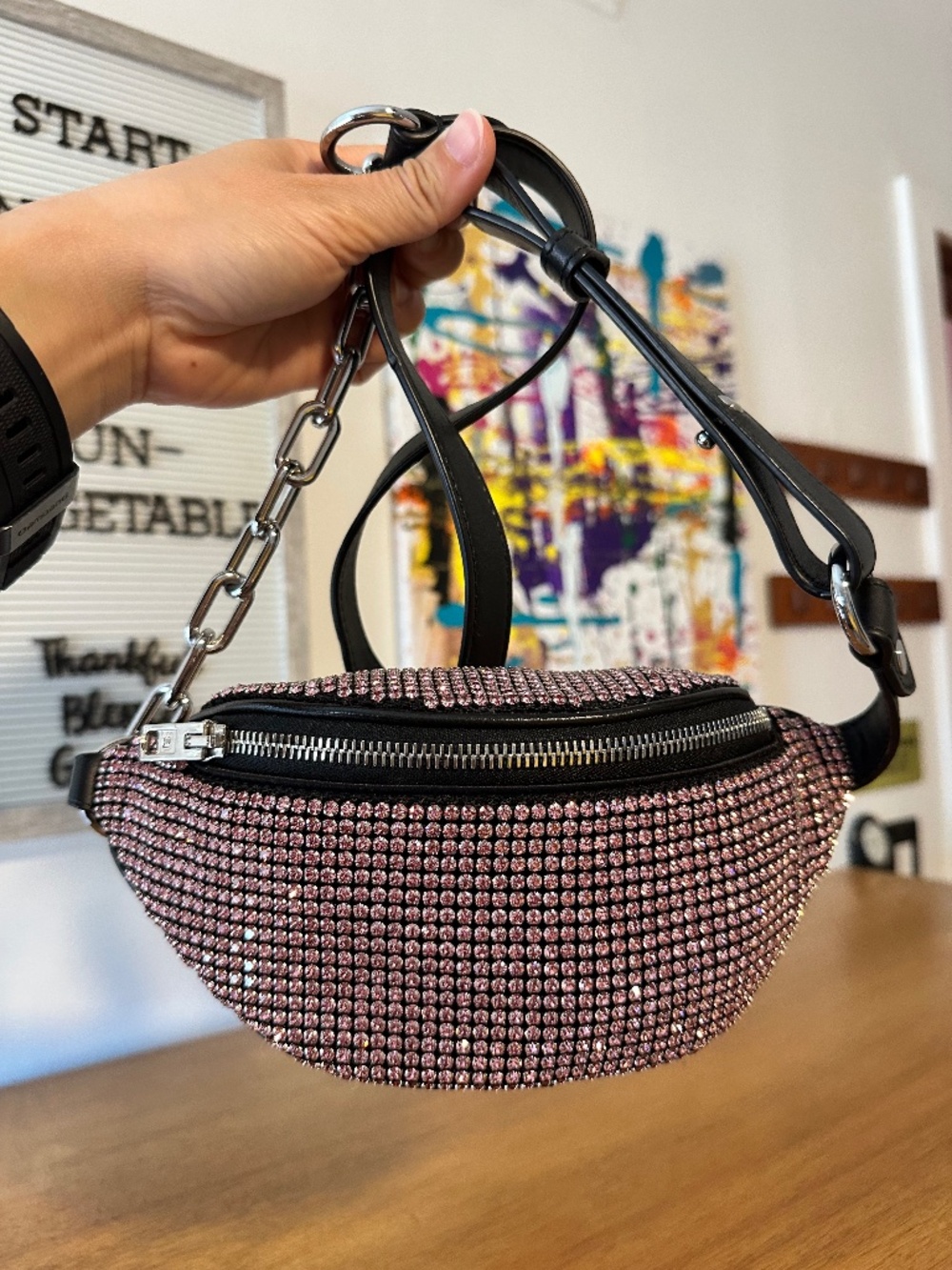Alexander Wang Attica Mini Rhinestone Belt Bag - Prism Pink